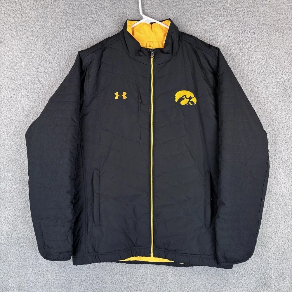 Iowa Hawkeyes Under Armour‎ Jacket Womens Large Long Parka Coat Caitlin Clark